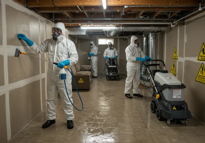 Basement Moisture Removal and Structural Drying process in Placitas, NM
